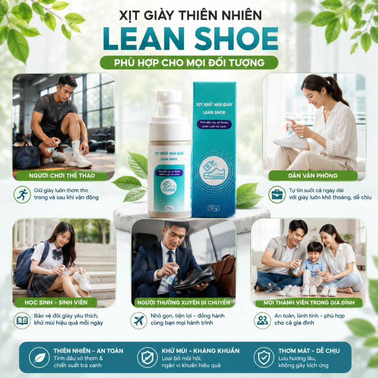Lean Shoe phù hợp cho vận động viên, dân văn phòng, học sinh, gia đình